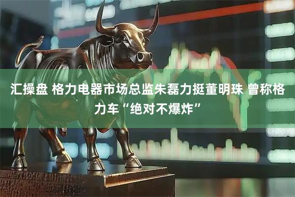 汇操盘 格力电器市场总监朱磊力挺董明珠 曾称格力车“绝对不爆炸”